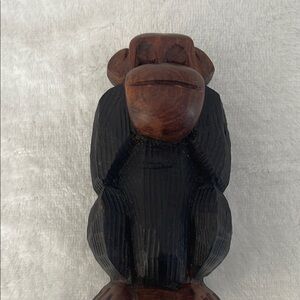 Handcrafted Wooden Monkey Sculpture